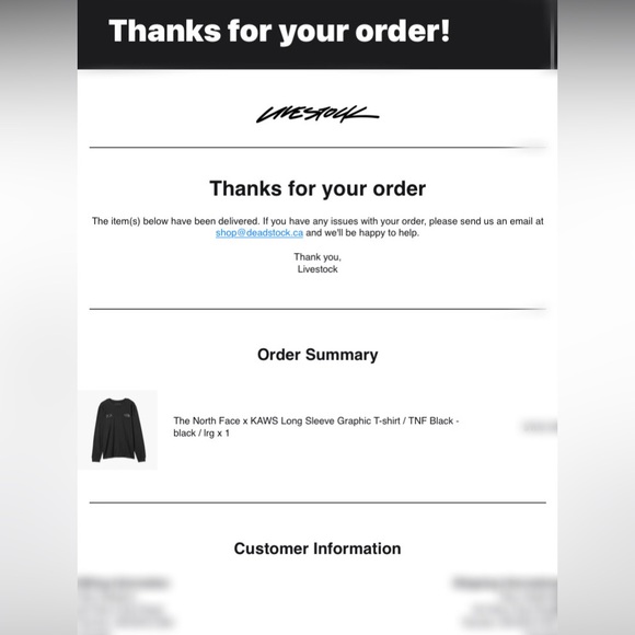 ❌SOLD❌The North Face Long-Sleeve Tee XX KAWS TNF BLACK Size Large. BRAND NEW! - Picture 4 of 4